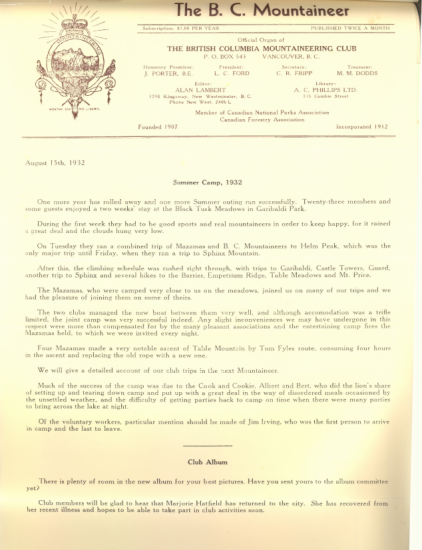 The B.C. Mountaineer 1932 August 15 thumbnail